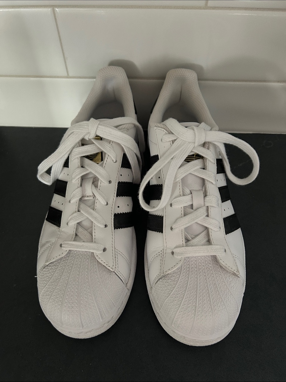 adidas SUPERSTAR White & Black Classic Sneakers - Picture 2 of 6